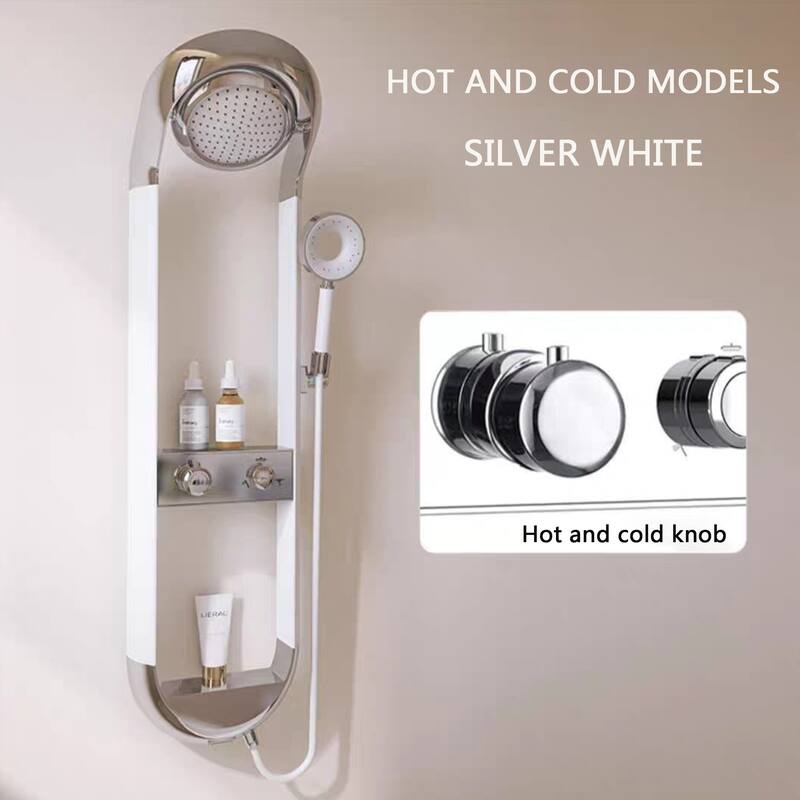 Premium Multi-Function Shower System with Adjustable Modes and Dual Storage Shelves