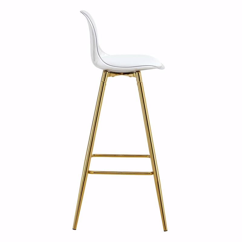 Comfortable Small-Sized Bar Chairs with Metal Legs - Modern Upholstered Style
