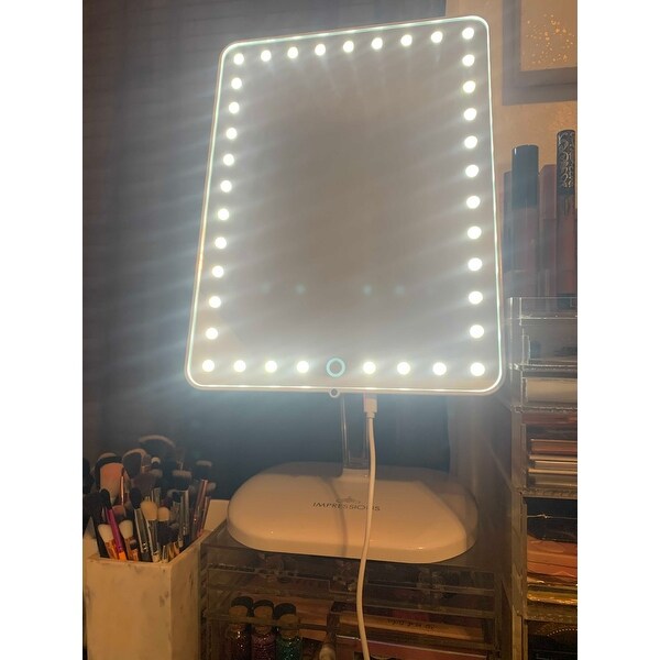 Top Product Reviews For Impressions Vanity Touch Pro Led Makeup Mirror With Bluetooth Audio Speakerphone 17761897 Overstock