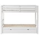 preview thumbnail 8 of 17, Twin Over Pull-Out Bunk Bed with Trundle, Solid Wood Twin Over Twin/Double Twin Bunk Bed with Ladder and Full-Length Guardrail