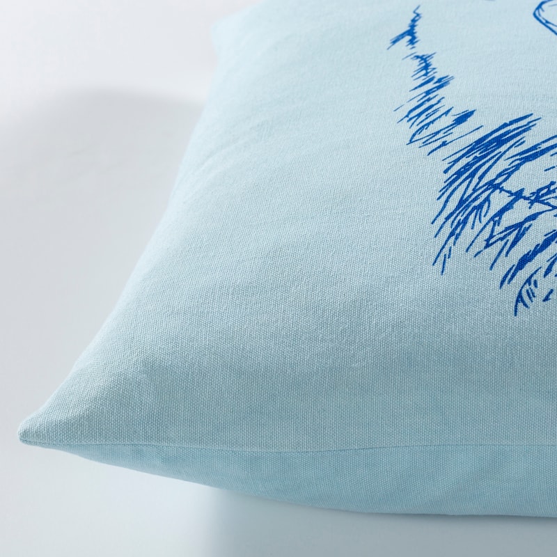 Artistic Weavers Heron Ice Blue Nature Throw Pillow