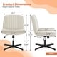 preview thumbnail 13 of 66, Desk Chairs. Cross Legged Office Task Armless Wide Vanity Makeup Chair Computer Chairs for Home Office