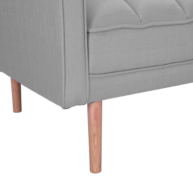 LUXMOD Futon Sleeper Sofa With 2 Pillows Fabric