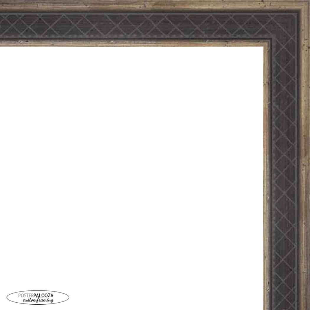 30x20 Frame Silver Ornate Antique Solid Wood Picture Frame - UV Acrylic, Foam Board Backing, & Hanging Hardware Included