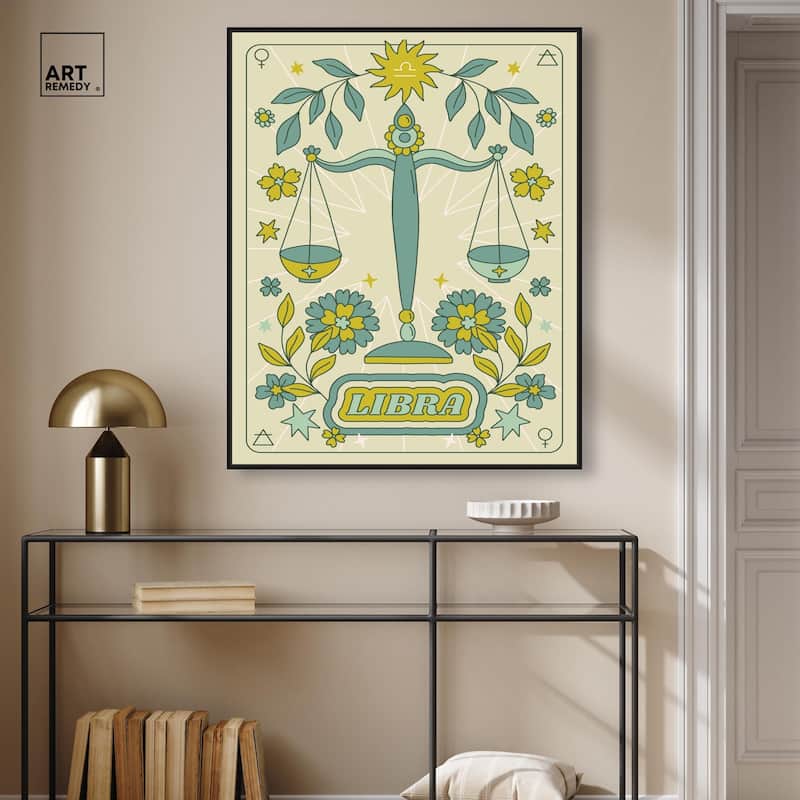 Libra Stars Card Canvas by Art Remedy