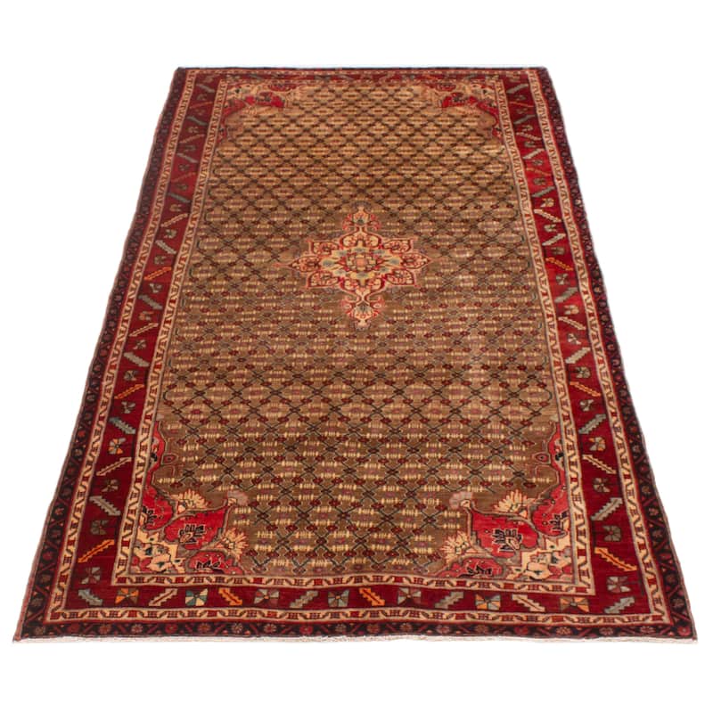 ECARPETGALLERY Hand-knotted Konya Anatolian Brown Wool Rug - 4'11 x 9'9