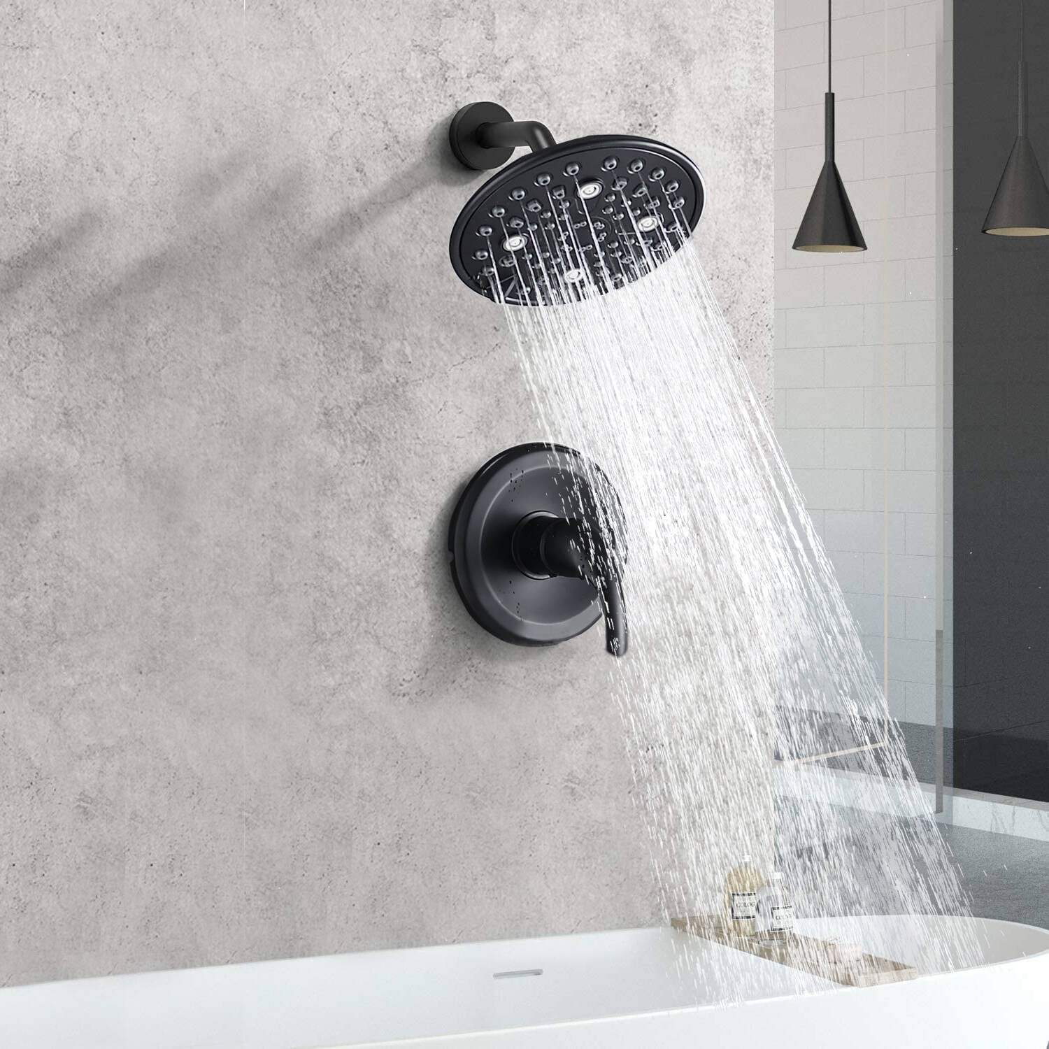 Single Handle Single Function Bathroom Shower Set - Silver