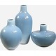 preview thumbnail 5 of 3, Uttermost 18192 Celestial Frost 10-1/4" Tall Glass Vase - Set of 3 - Pale Blue