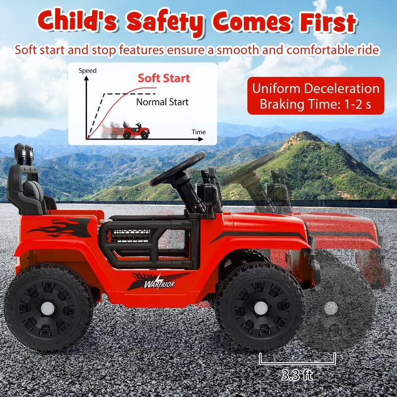 Gymax Kids Ride on Car Truck 12V Battery Powered Electric Vehicle w/