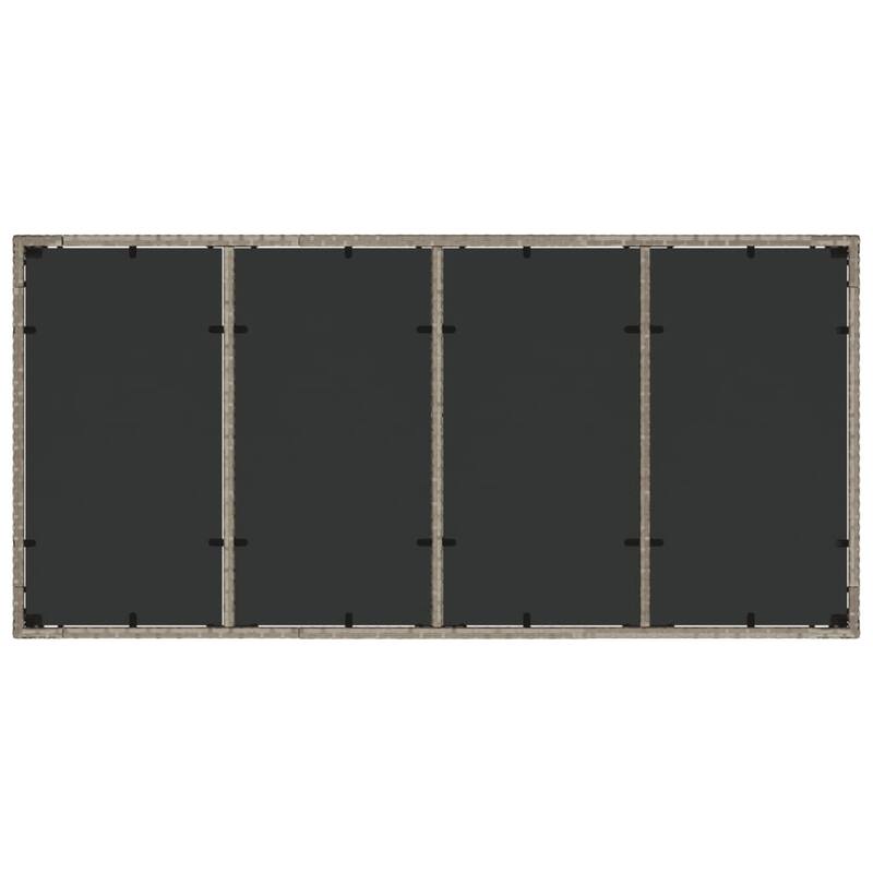 vidaXL Patio Table Poly Rattan Garden Outdoor Table Furniture Multi Colors - 35.4 x 74.8 x 29.5