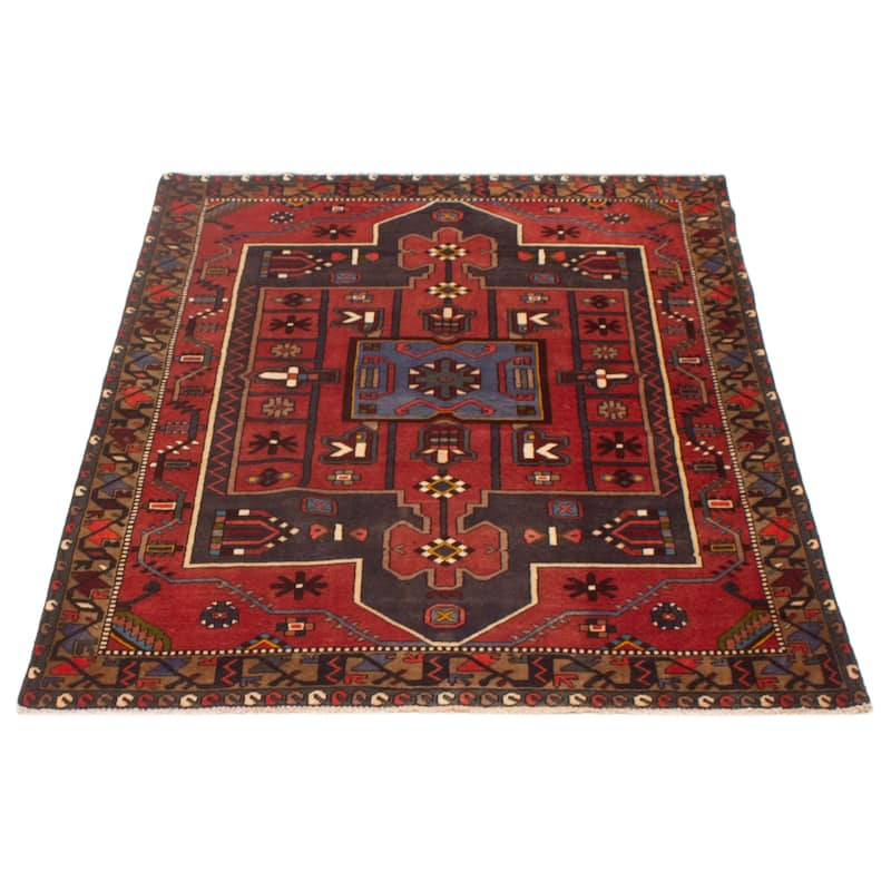 ECARPETGALLERY Hand-knotted Kayseri Vintage Red Wool Rug - 4'10 x 6'6