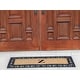 preview thumbnail 32 of 187, Non Slip Coir Low Profile Myla Monogrammed Entry Doormat, 17.7"x47.25"