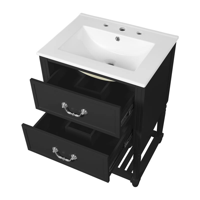24'' Bathroom Vanity with Ceramic Sink