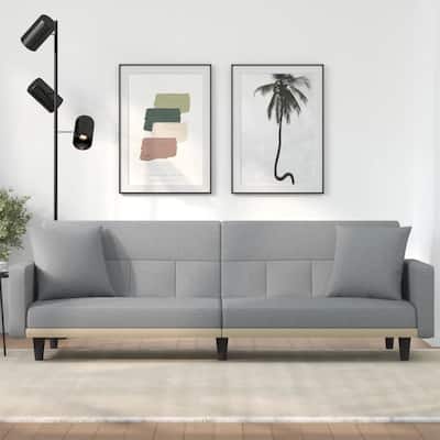 vidaXL Sofa Bed Loveseat Convertible Sofa Bed with Cushions for Studio Fabric - 86.6" x 35" x 27.6"