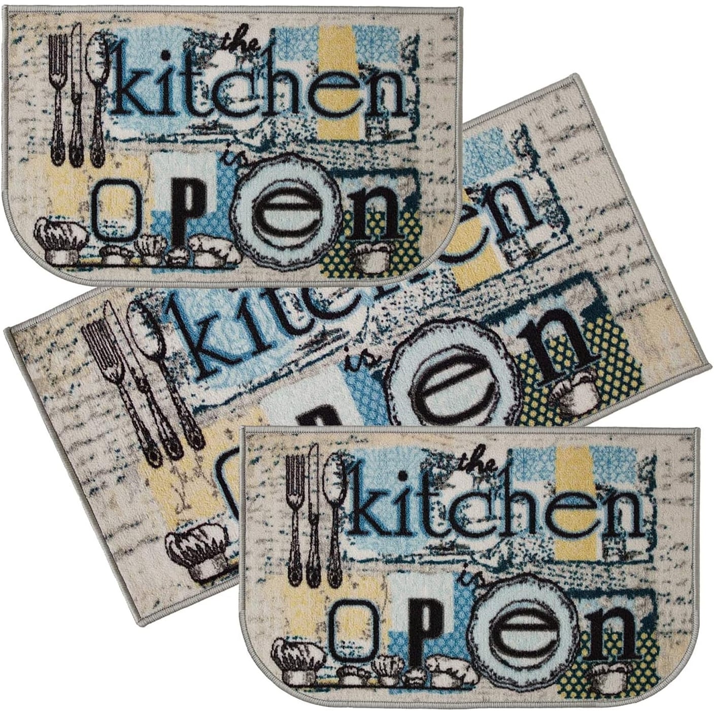 Kashi Home Kitchen Rug, Printed Durable Non Slip Floor Mat, Farmhouse  Design 3 Piece Set - 3pc Set (2 18x30 D Shape & 1 20x40) - On Sale - Bed  Bath & Beyond - 38404525