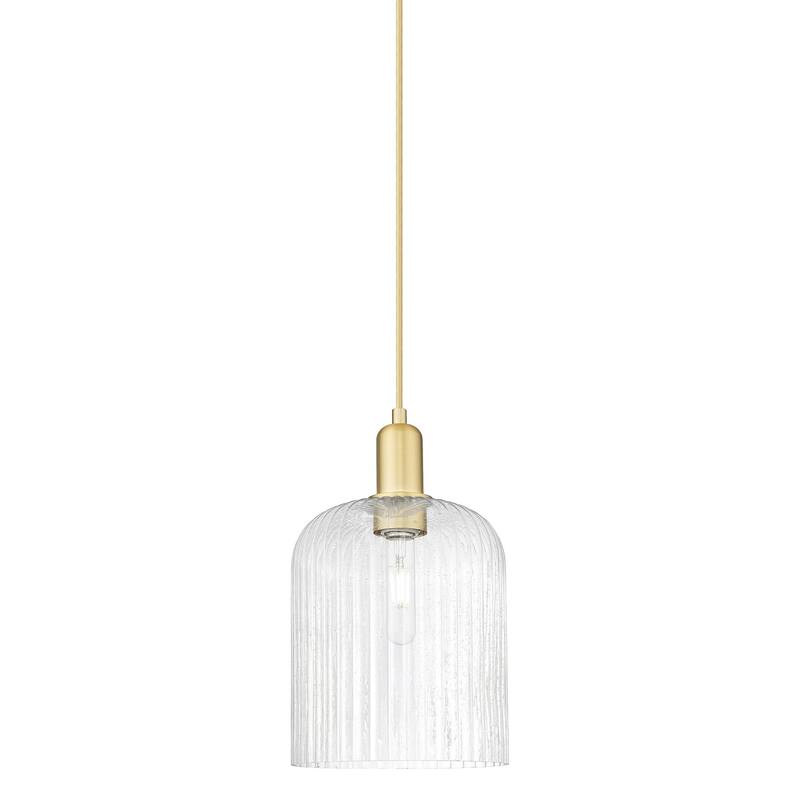 Innovations Lighting 716-1P-14-8 Bridal Veil Pendant Bridal Veil 8" - Satin Gold / Seedy