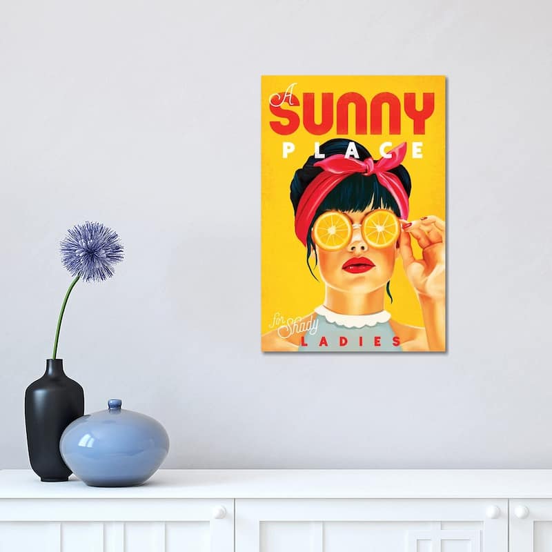 iCanvas "Sunny Shady Lady" by The Whiskey Ginger Canvas Print - 18x12x1.5