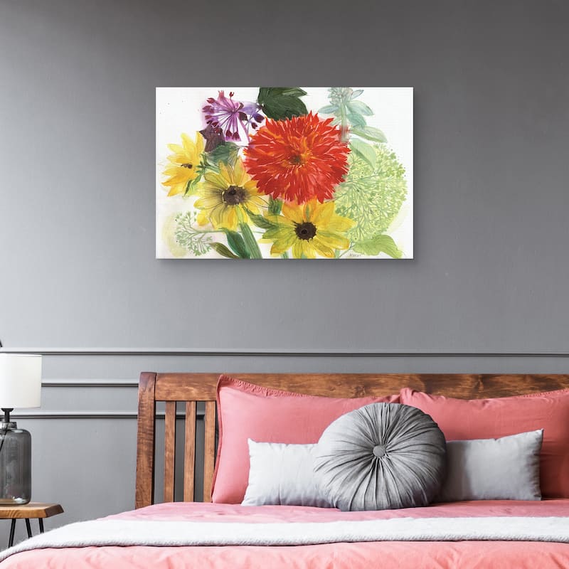 Red Flower by Maret Hensick Canvas Art Print