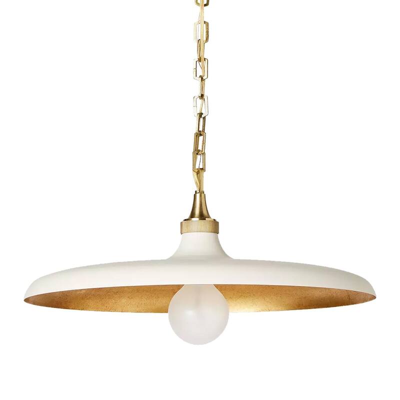 Natalia White Dome Pendant Light - 20"