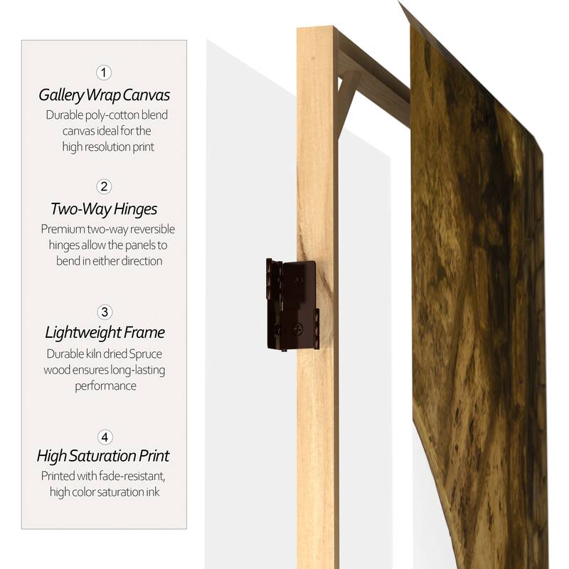 6 ft. Tall Double Sided European Village Canvas Room Divider