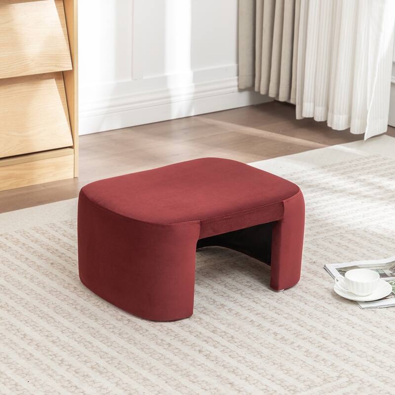 SEYNAR Modern Velvet Rectangle Accent Ottoman
