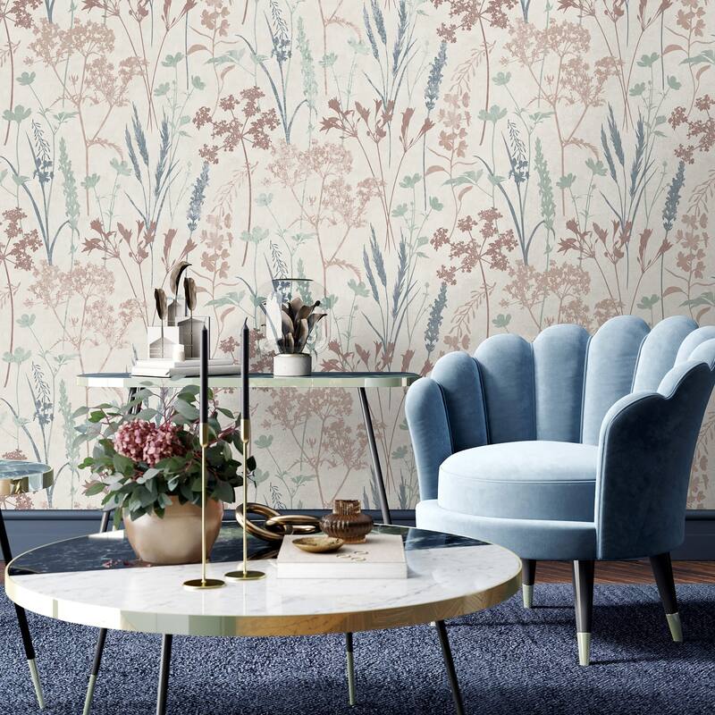 Fine Decor Nanette Pastel Botanical Wallpaper - N/A