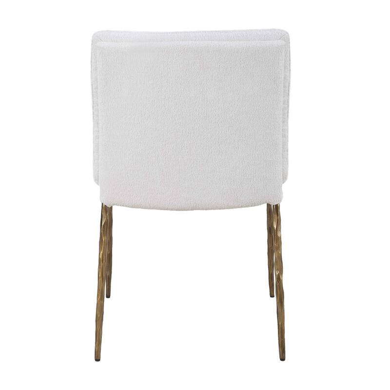 Uttermost Ascend Textured White Dining Chair - 19.70" W x 33.85" H x 23.00" D