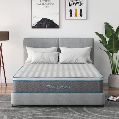 Serweet 10 Inch Bamboo Charcoal Memory Foam Hybrid Mattress