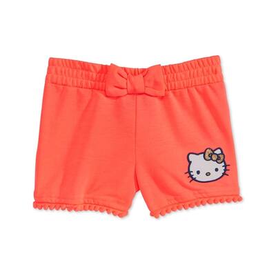 Evy Of California Girls Hello Kitty Pom-Pom Casual Walking Shorts