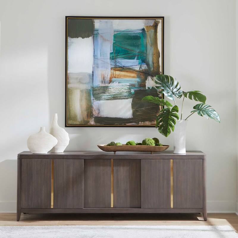 Uttermost Muse Monstera White Vase Centerpiece - 36.00" W x 36.00" H x 36.00" D