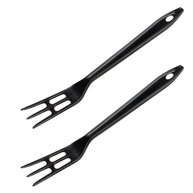 Hutzler LOPOL Set of 2 Reinforced Nylon Waffle Forks - Black - Black
