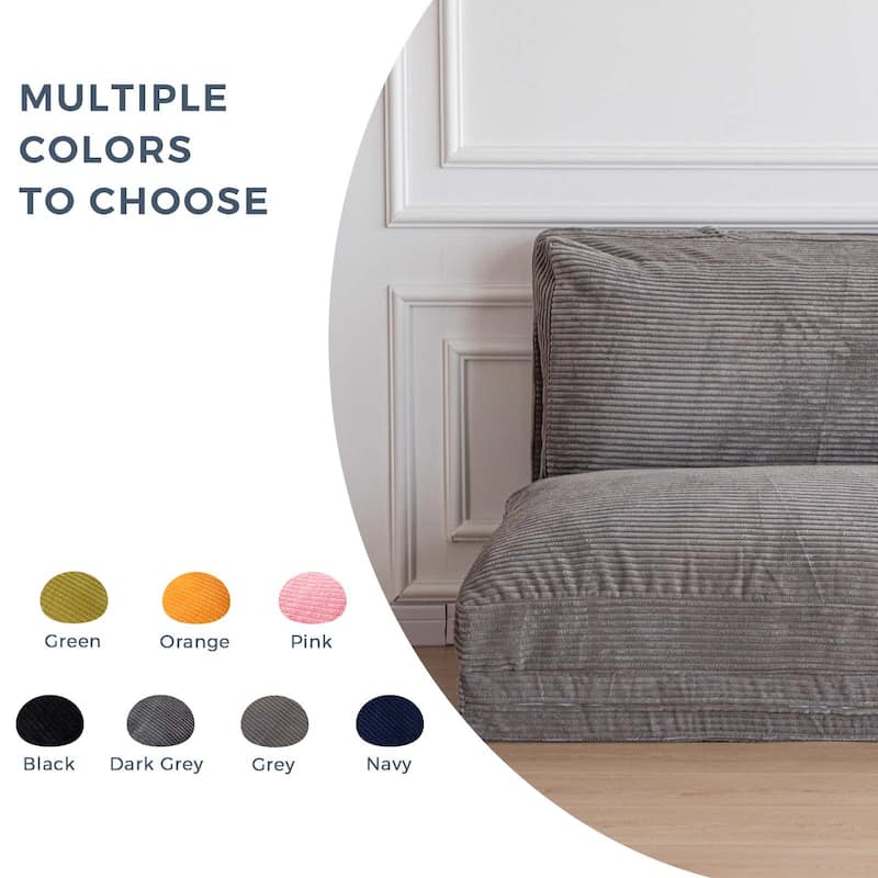 Corduroy Bean Bag Folding Sofa Bed