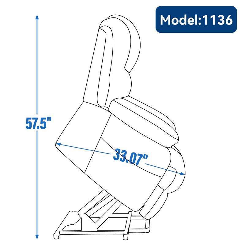 Chenille Power Lift Recliner Chair