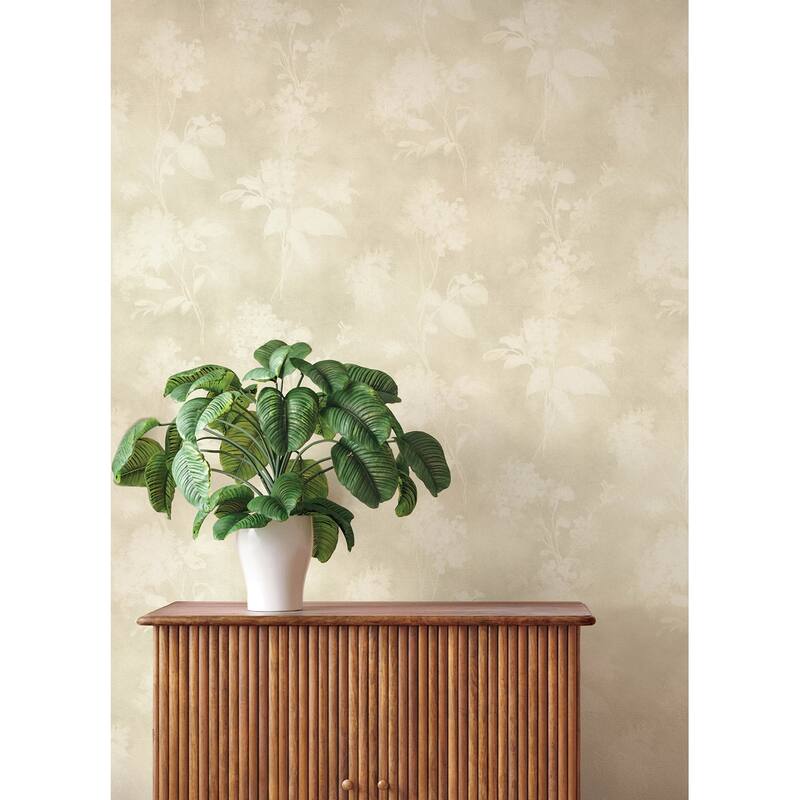A-Street Prints Izara Beige Botanical Wallpaper