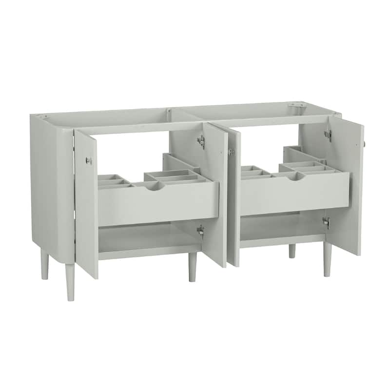 Haley Bathroom Vanity in Soft Sage with Alluring Quartz Top