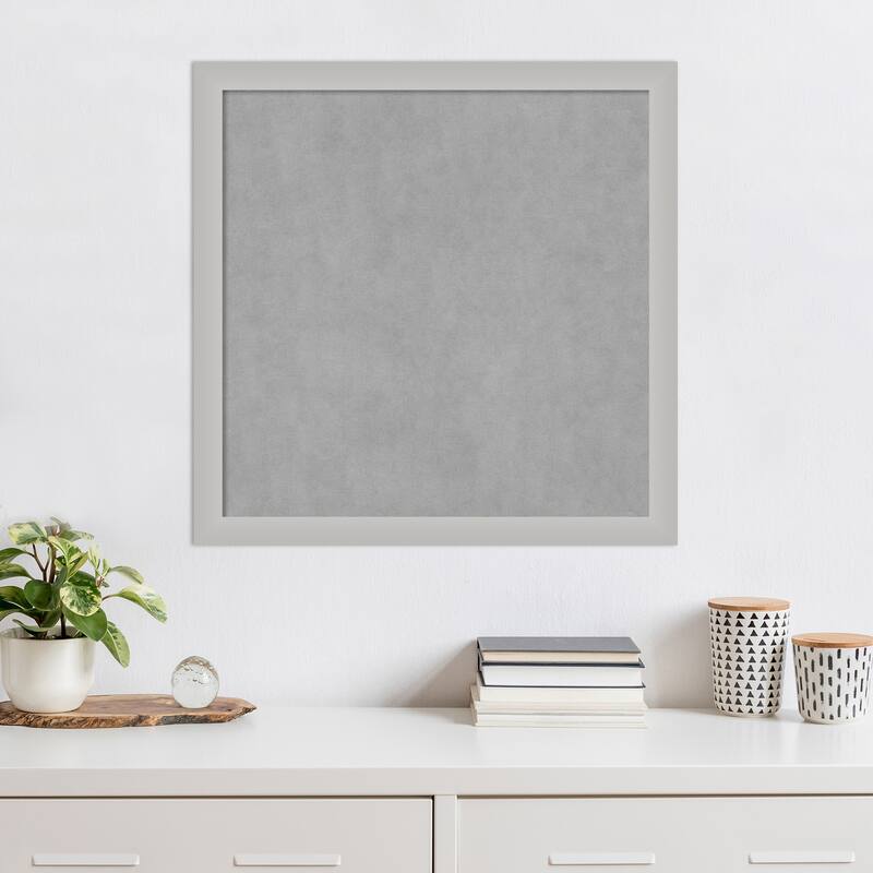 Amanti Art Low Luster Silver Framed Magnetic Board