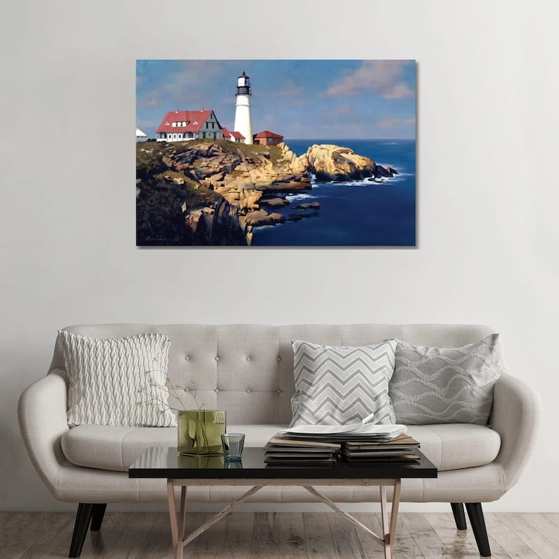 iCanvas "Coastal Lighthouse" by Zhen-Huan Lu Canvas Print - 32x48x1.5