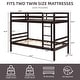 preview thumbnail 37 of 41, Twin Bunk Bed,Wooden,High Guardrail,Ladder,Kids Teens,Dorm Guest
