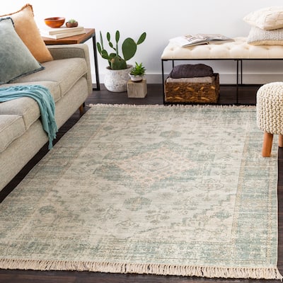 Artistic Weavers Barack Distressed Medallion Handmade Cotton Area Rug