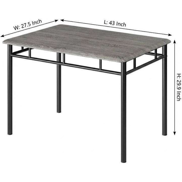 Kitchen Dining Table Set with Upholstered Chairs for 4