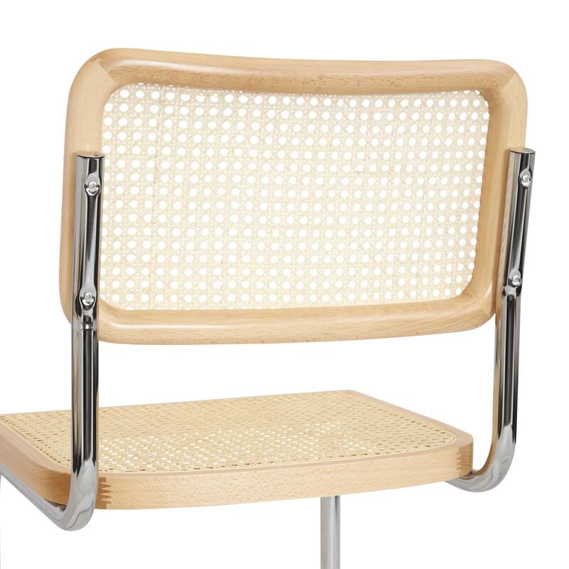 Breuer Chair Company Marcel Breuer Cesca Cane Cantilever Side Chair w/ Chrome Steel Frame (Various Wood & Cane Colors)