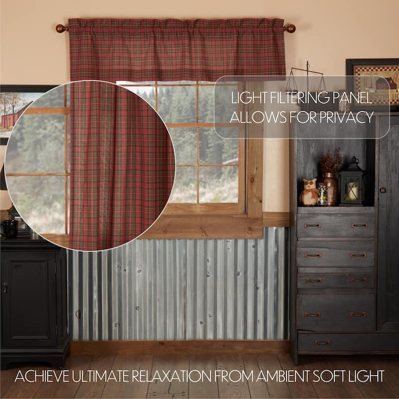 Tartan Red Plaid Valance