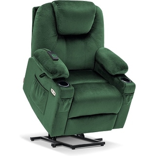 Small Power Lift Recliner Chair Sofa with Massage and Heat for Petite Elderly, 3 Positions, and USB Ports
