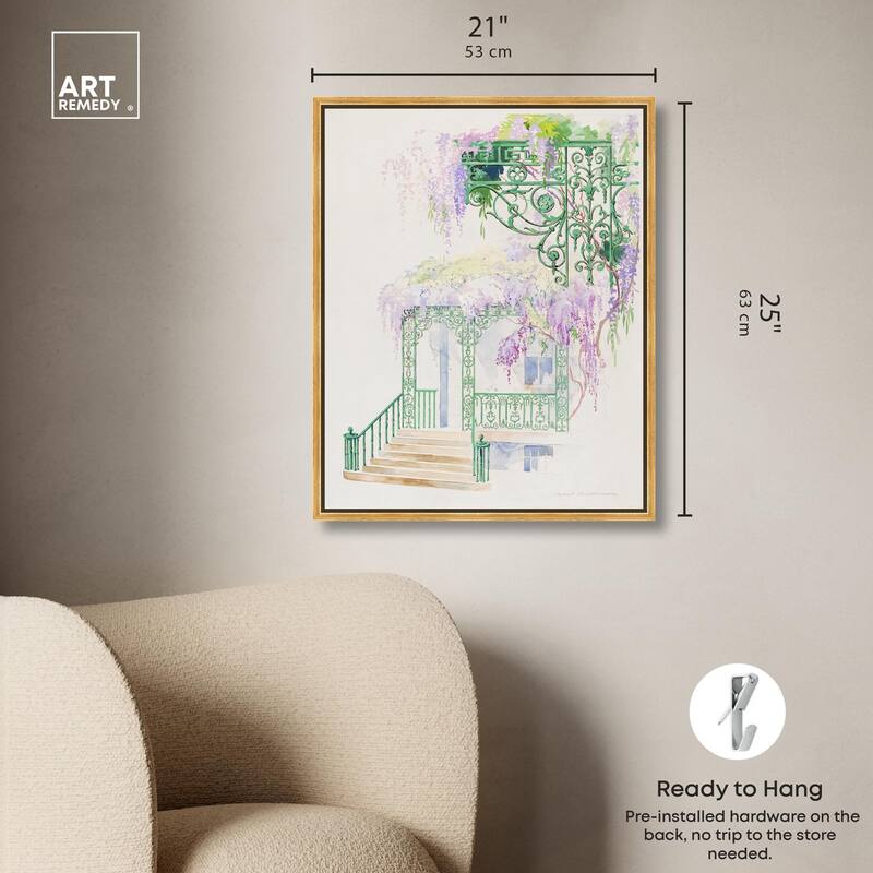 Cast Iron Porch Railing Canvas by Art Remedy