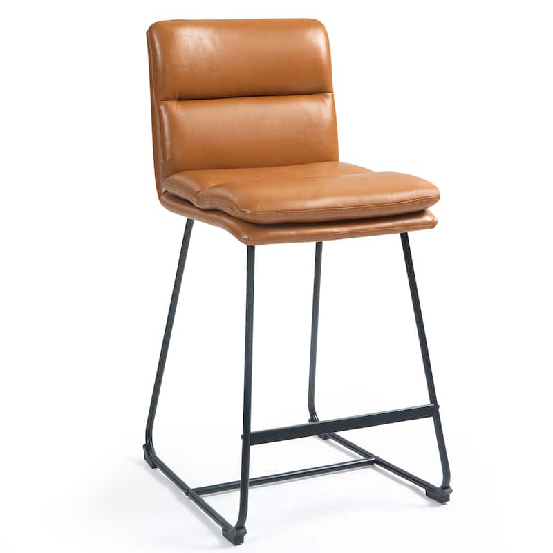 Set of 2 Aulani Upholstered Metal Frame Counter Stool