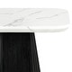 preview thumbnail 6 of 7, Furniture of America Tonix Modern White and Black Square Faux Marble Top End Table