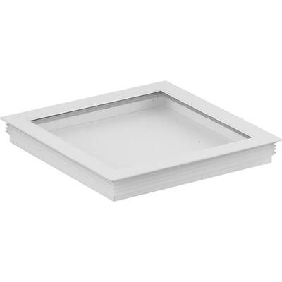 Square White 6" Clear Glass Square Cylinder Lens Cover for P5644 - 6.250" x 6.250" x 1.250"