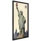 preview thumbnail 2 of 7, Empire Art "Lady Liberty" Alex Zeng's dimensional collage, under glass & a black shadow box frame