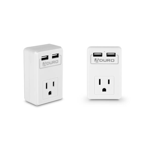Aduro Surge Mini Travel Single Outlet Dual Usb Surge Protector