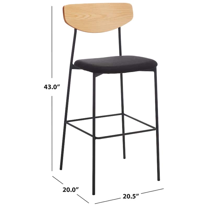 SAFAVIEH Ryker Barstool - 21"W x 20"D x 43"H